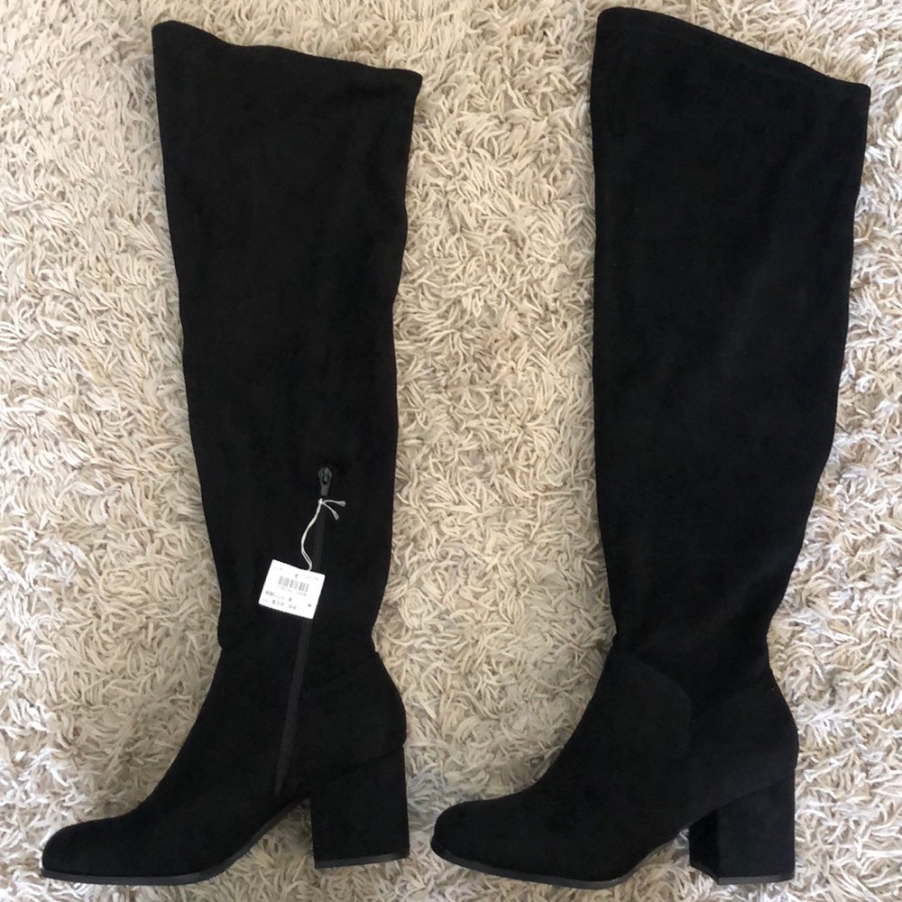 Over the knee heeled boots